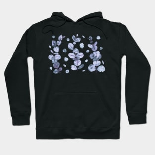 Gray Eucalyptus Leaves Hoodie